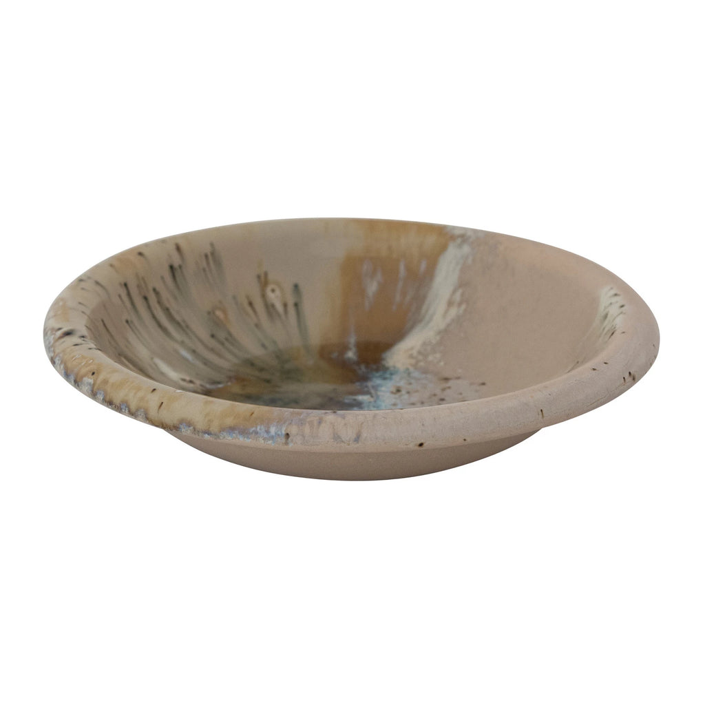 WIDE RIM STONEWARE BOWL