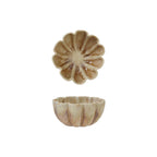 CRACKLE GLAZE SCALLOPED BOWL