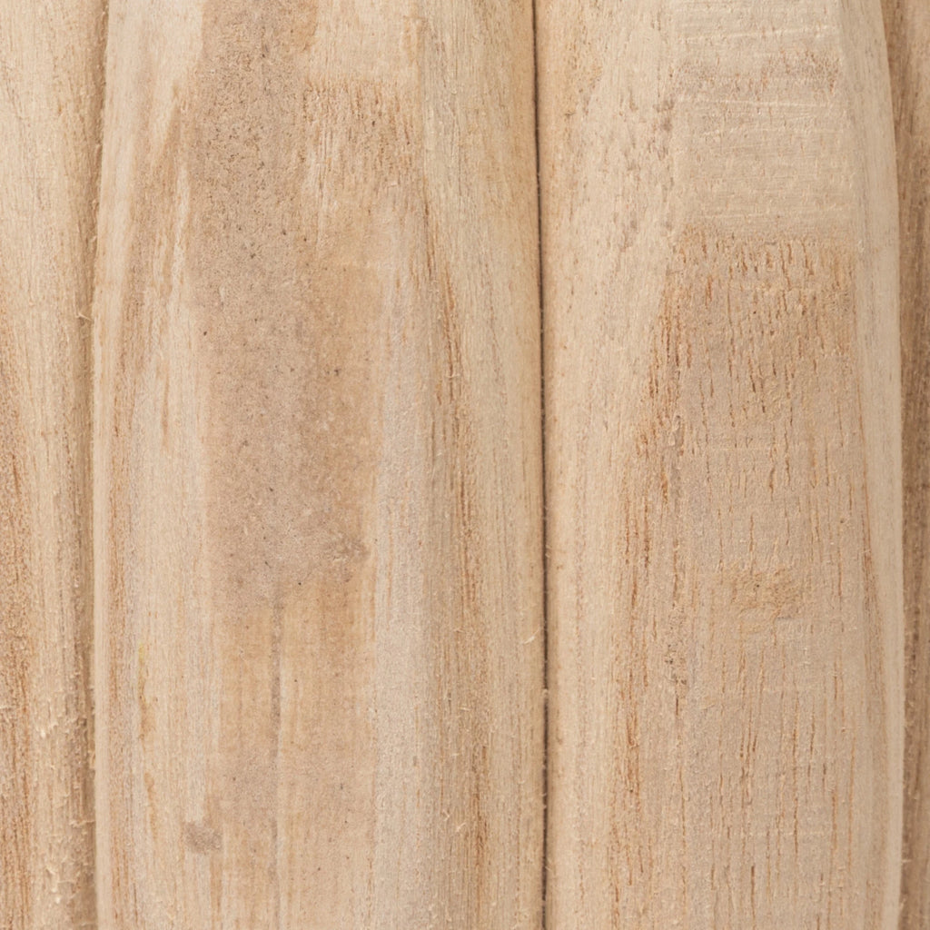 CARVED WOOD VASE SHORT