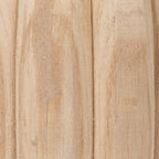 CARVED WOOD VASE SHORT