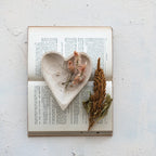 HEART SHAPED WOOD DISH