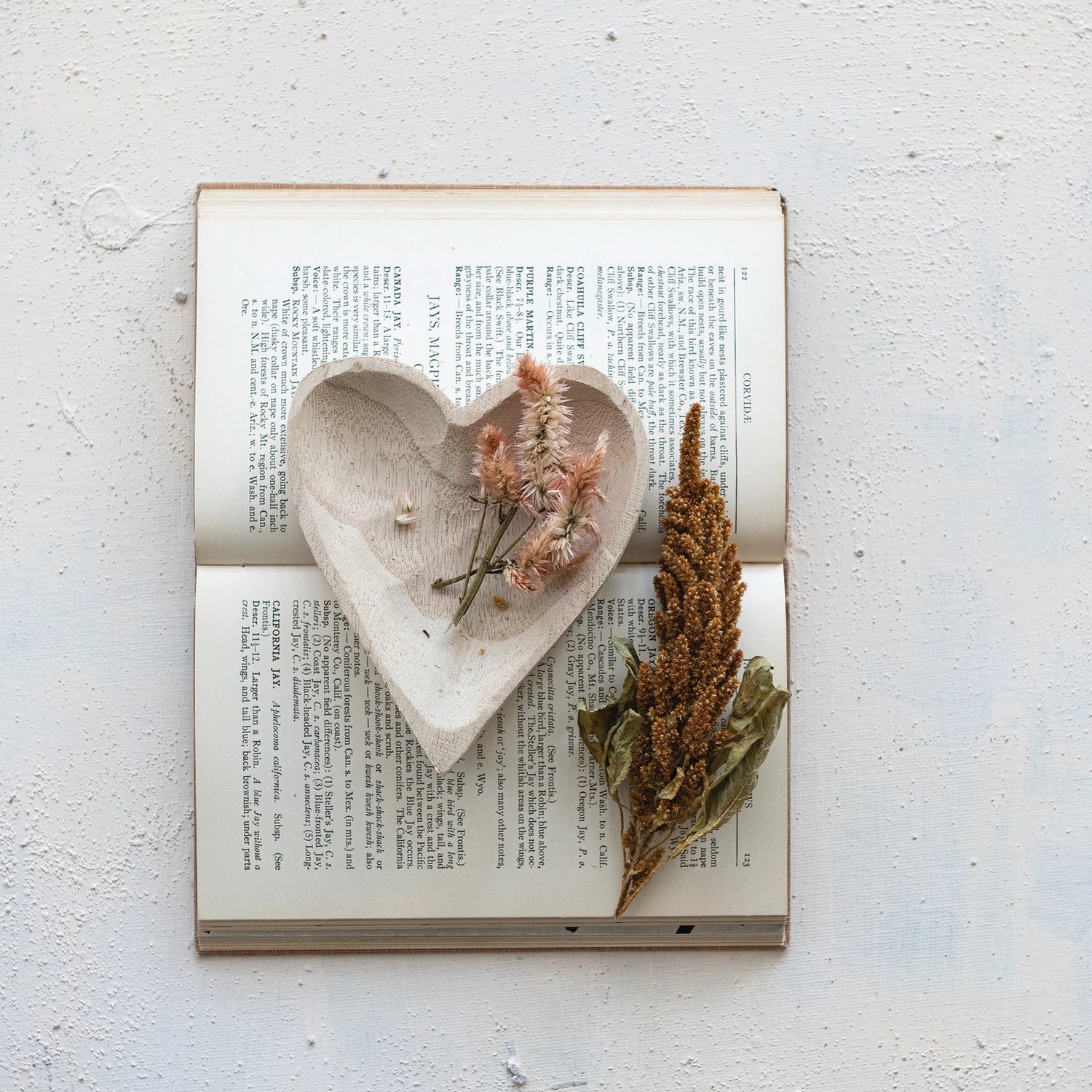 HEART SHAPED WOOD DISH