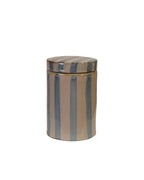 STRIPED JAR WITH LID