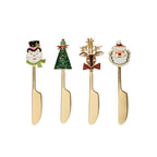 5"L Zinc Alloy Canape Knife w/ Enameled Holiday Icon Handle, 4 Styles