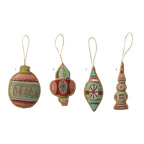 GLASS BEAD + EMBROIDERED ORNAMENTS