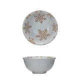 SNOWFLAKE STONEWARE BOWL