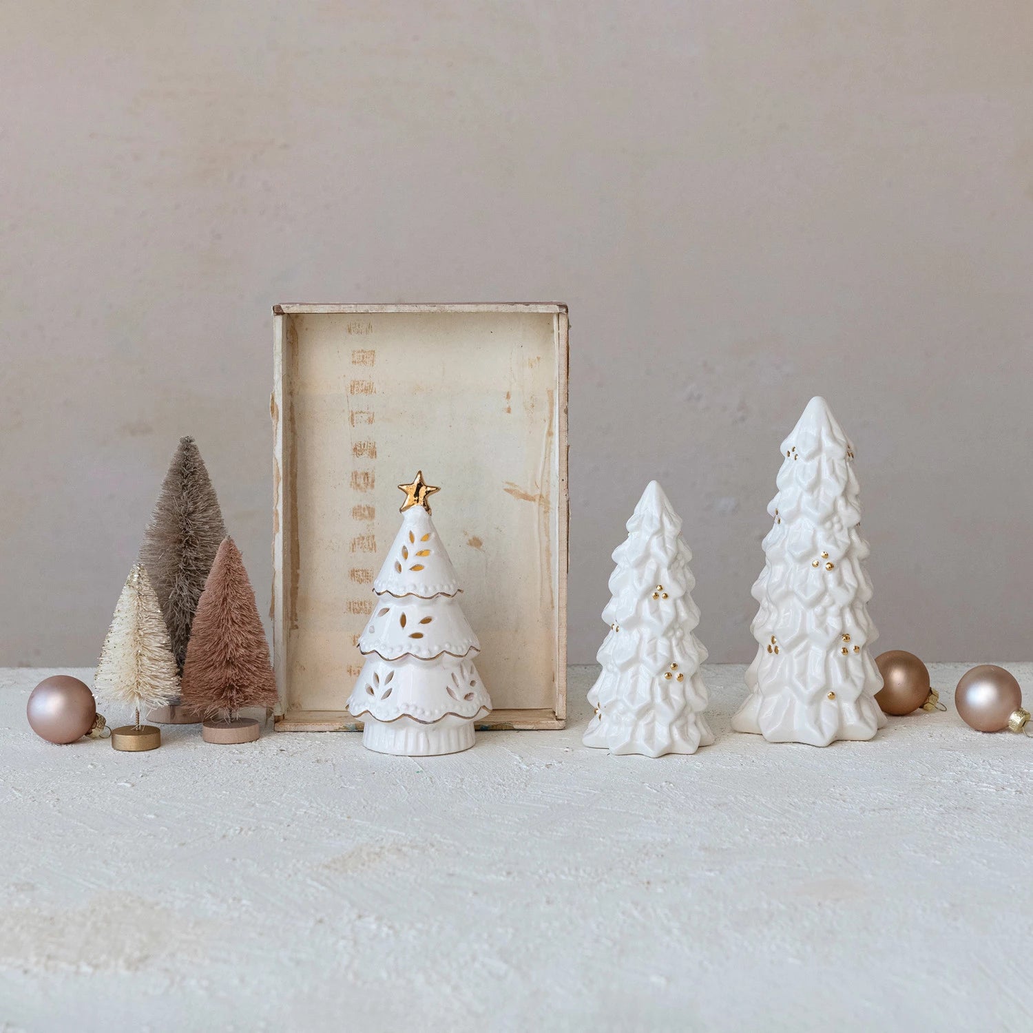 STONEWARE CHRISTMAS TREES