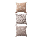 18" Square Pillow with Hand-Embroidered Kantha Stitch, 3 Styles ©