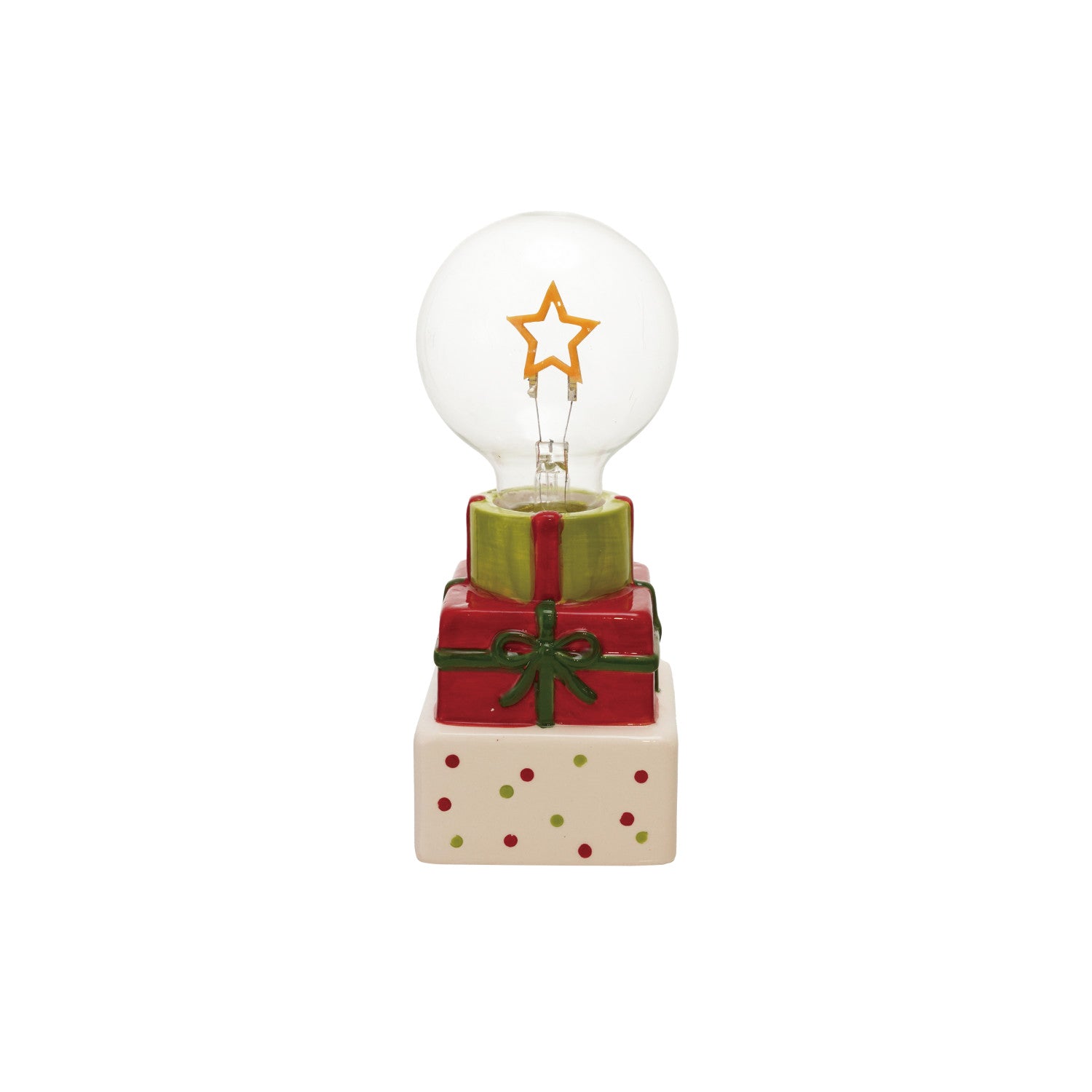 Ceramic Packages Light with LED Star Shaped Filament Lightbulb