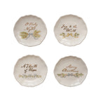 Stoneware Scalloped Plate with Gold Electroplating, 4 Styles ©